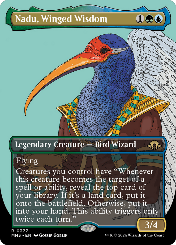 Nadu, Winged Wisdom (Borderless) [Modern Horizons 3] 