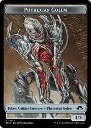 Phyrexian Golem // Energy Reserve Double-Sided Token [Modern Horizons 3 Tokens]