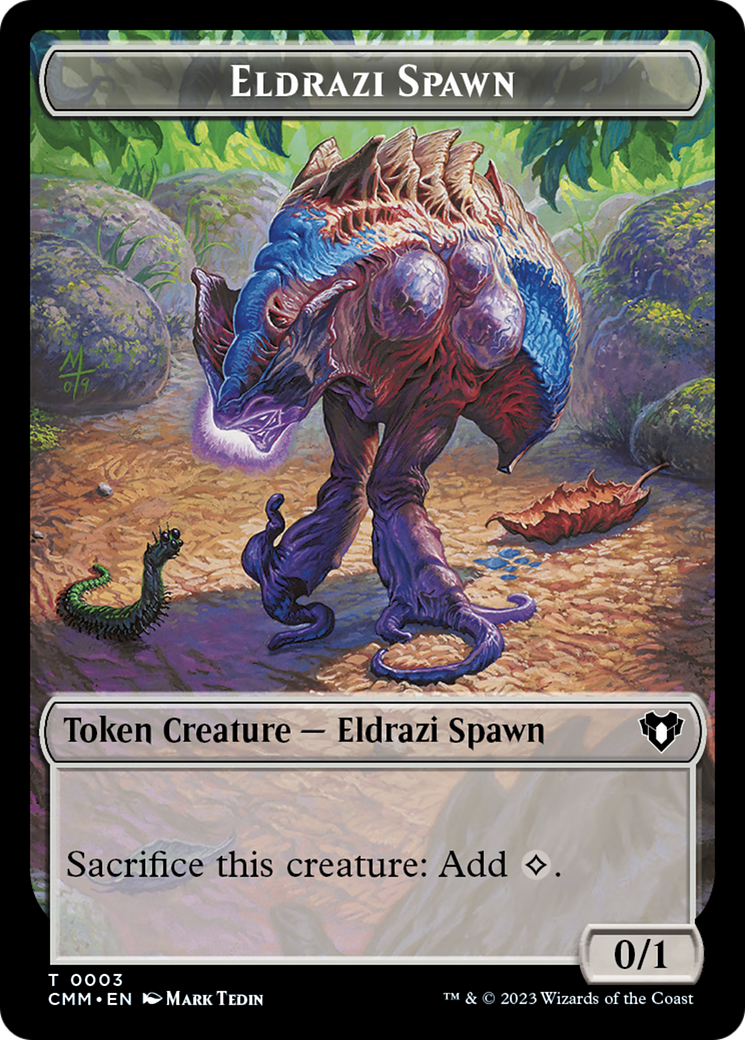 Eldrazi Spawn // Satyr Double-Sided Token [Commander Masters Tokens] 