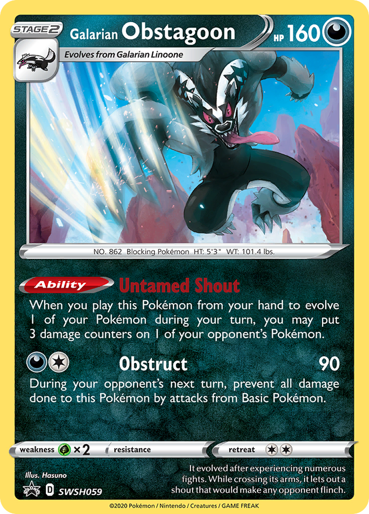 Galarian Obstagoon (SWSH059) [Sword &amp; Shield: Black Star Promos] 