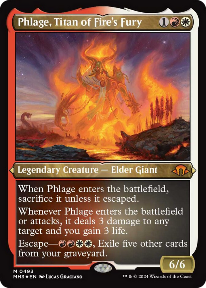 Phlage, Titan of Fire's Fury (Foil Etched) [Modern Horizons 3] 