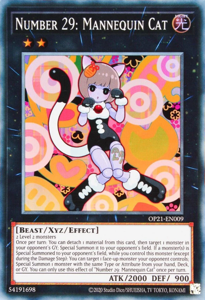 Number 29: Mannequin Cat [OP21-EN009] Super Rare 