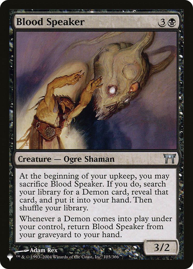 Blood Speaker [The List Reprints] 