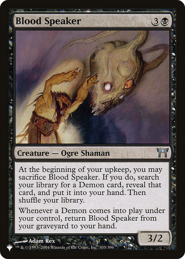 Blood Speaker [The List Reprints] 