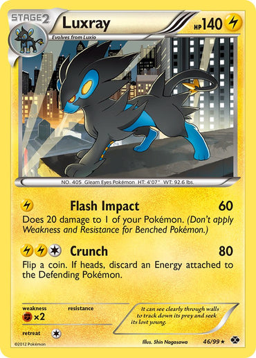 Luxray (46/99) (Cracked Ice Holo) (Blister Exclusive) [Black &amp; White: Next Destinies] 