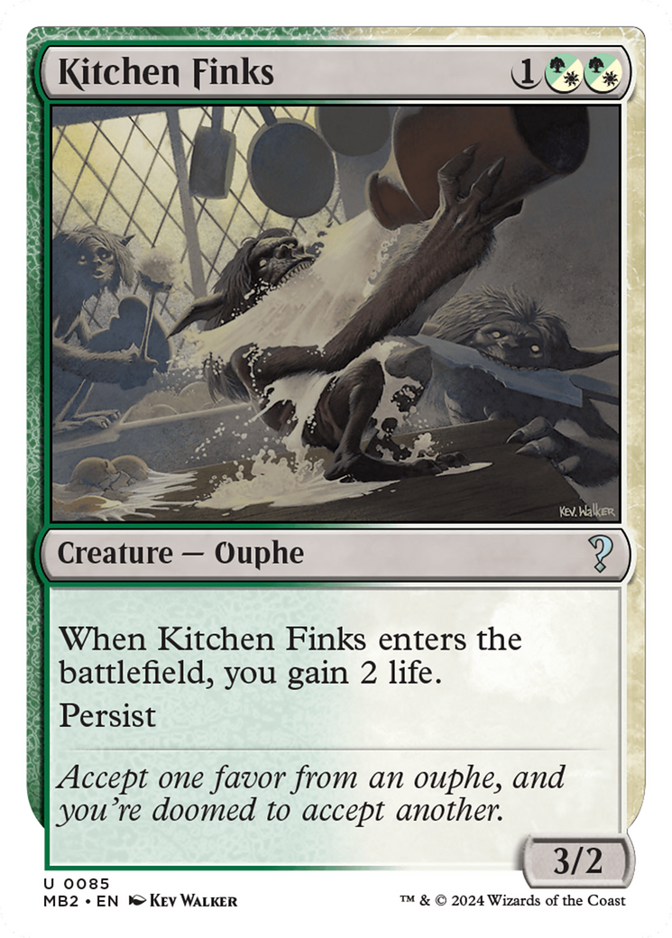 Kitchen Finks (White Border) [Mystery Booster 2] 