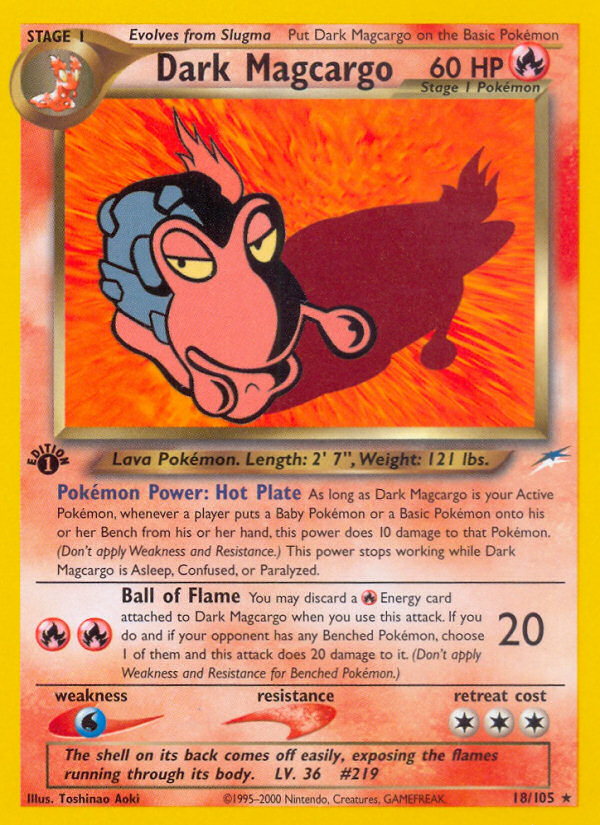 Dark Magcargo (18/105) [Neo Destiny 1st Edition] 
