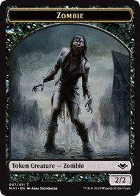 Zombie (007) // Elephant (012) Double-Sided Token [Modern Horizons Tokens] 