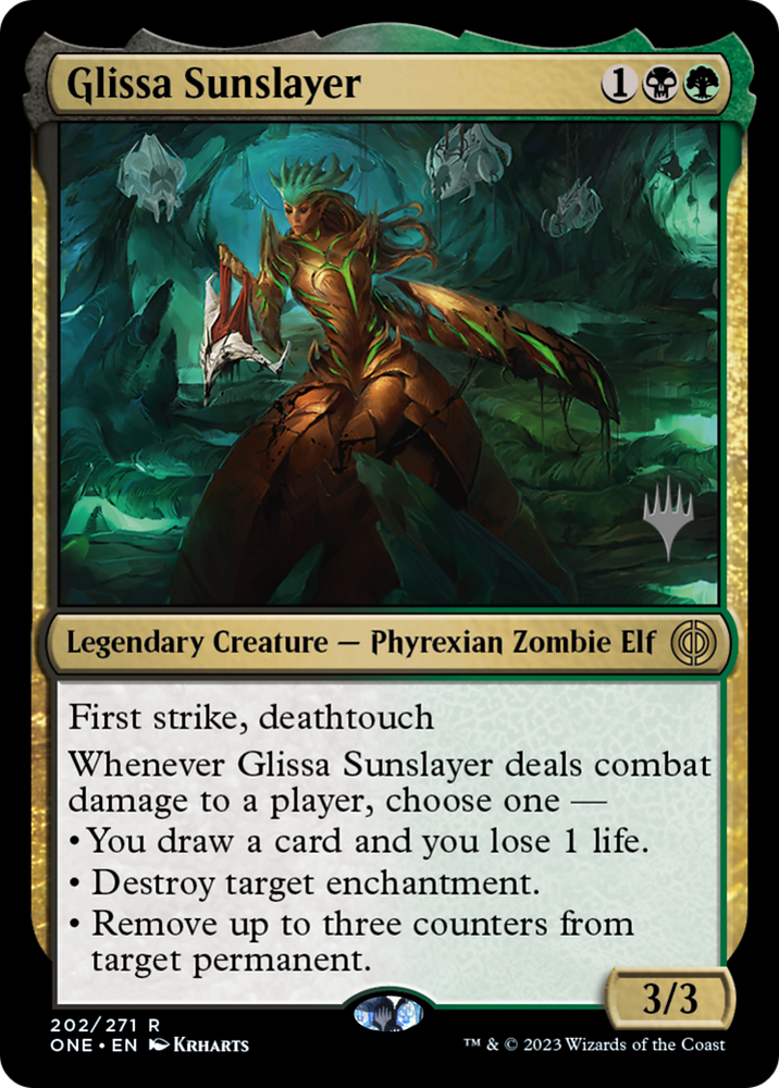 Glissa Sunslayer (Promo Pack) [Phyrexia: All Will Be One Promos] 