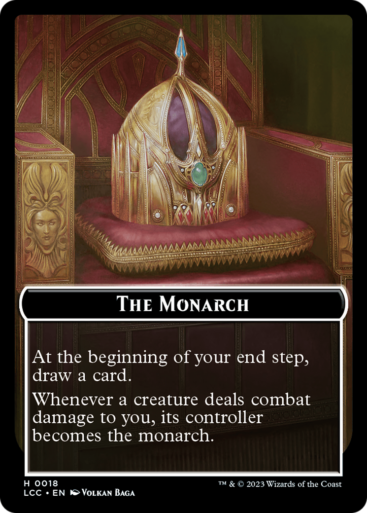 The Monarch // Dinosaur Double-Sided Token [The Lost Caverns of Ixalan Commander Tokens] 