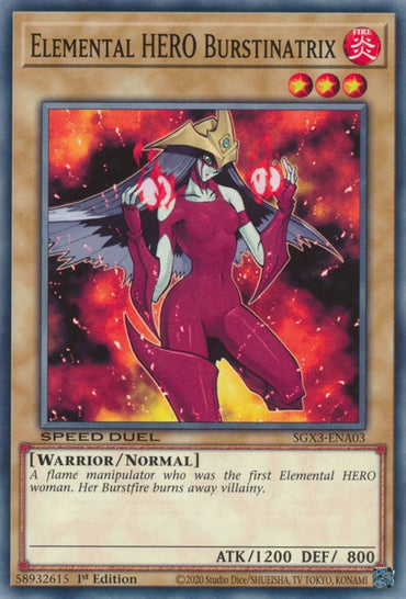 Elemental HERO Burstinatrix [SGX3-ENA03] Common 