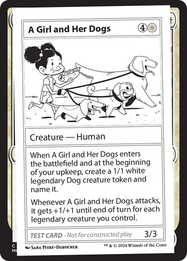 A Girl and Her Dogs [Mystery Booster 2 Playtest Cards] 