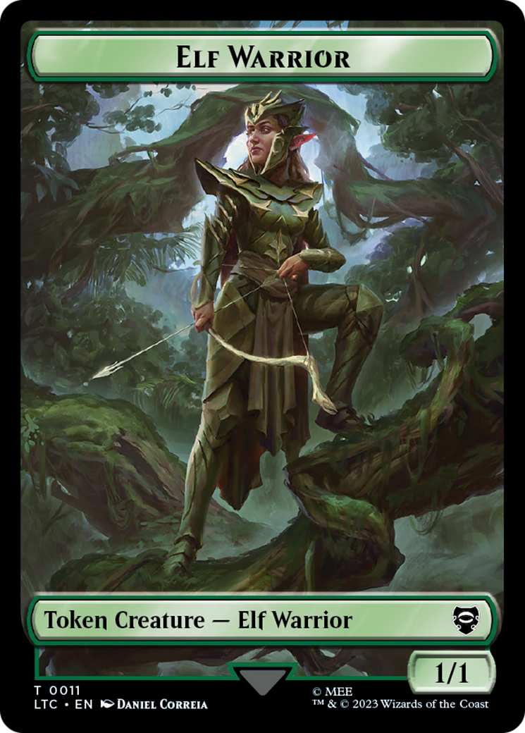 Elf Warrior // Bird Double Sided Token [The Lord of the Rings: Tales of Middle-Earth Commander Tokens] 