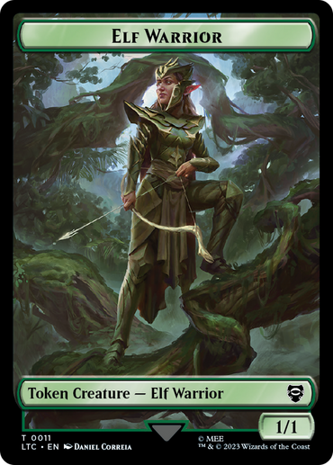 Elf Warrior // Bird Double Sided Token [The Lord of the Rings: Tales of Middle-Earth Commander Tokens] 