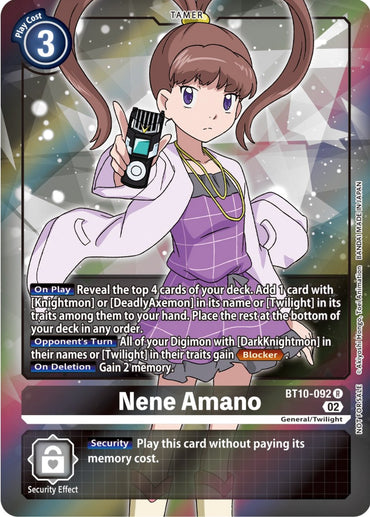 Nene Amano [BT10-092] (Box Topper) [Xros Encounter] 