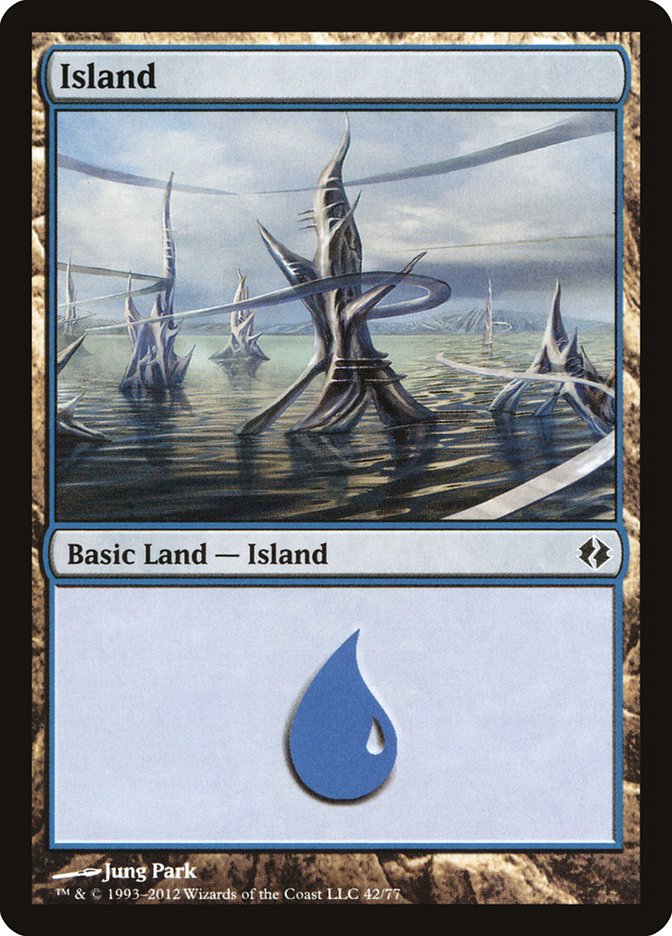 Island (42) [Duel Decks: Venser vs. Koth] 