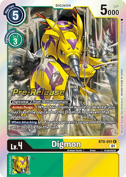 Digmon [BT8-051] [New Awakening Pre-Release Cards] 