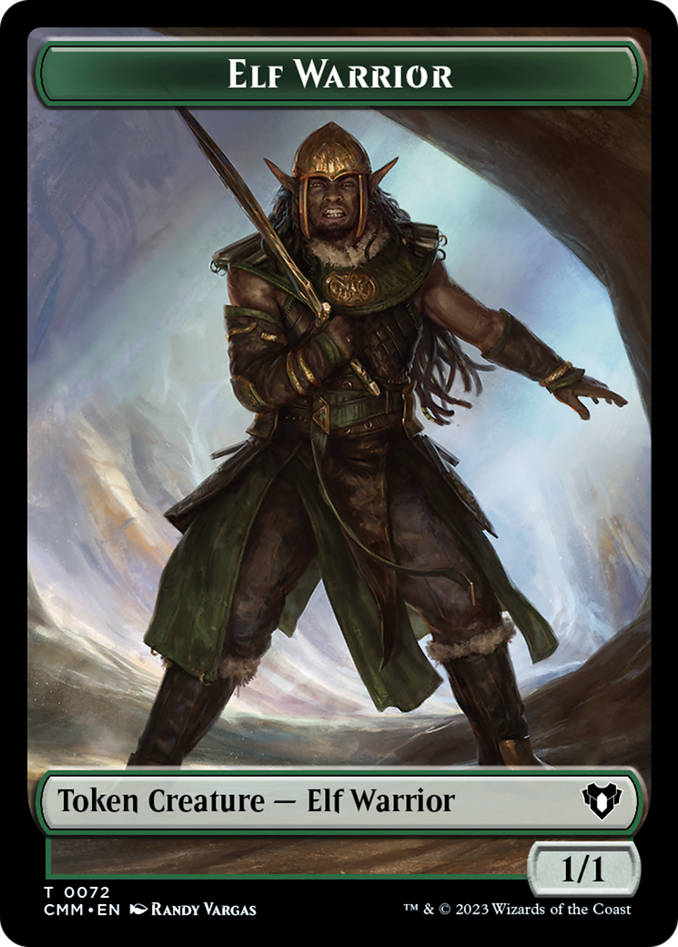 Elf Warrior // Cleric Double-Sided Token [Commander Masters Tokens] 