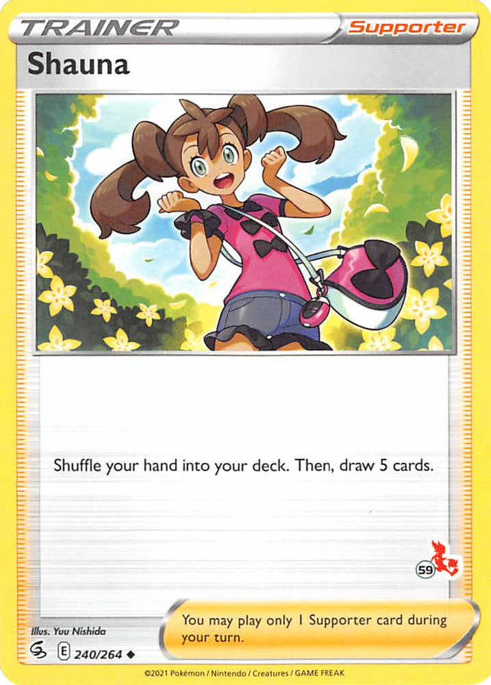 Shauna (240/264) (Cinderace Stamp #59) [Battle Academy 2022] 