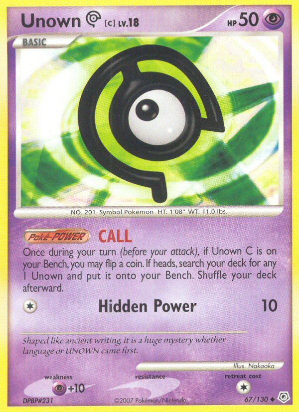 Unown C (67/130) [Diamond &amp; Pearl: Base Set] 
