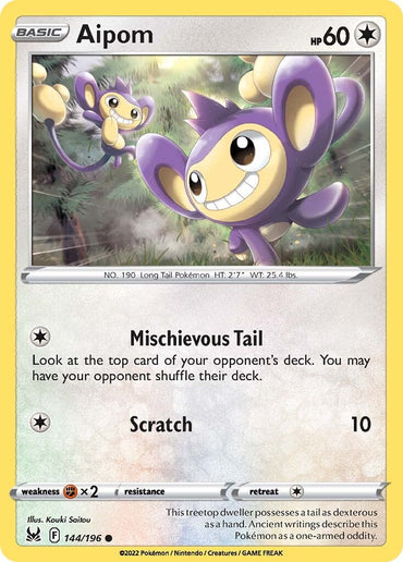Aipom (144/196) [Sword &amp; Shield: Lost Origin] 