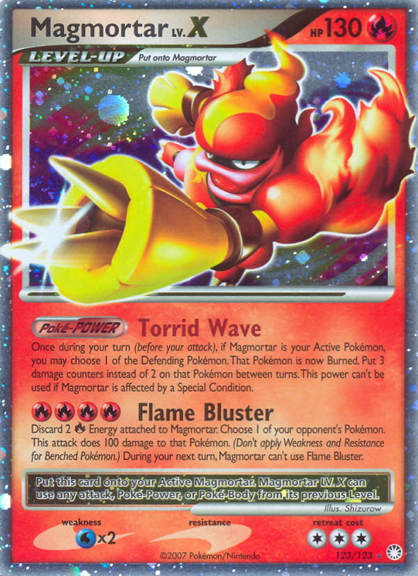 Magmortar LV.X (123/123) [Diamond &amp; Pearl: Mysterious Treasures] 