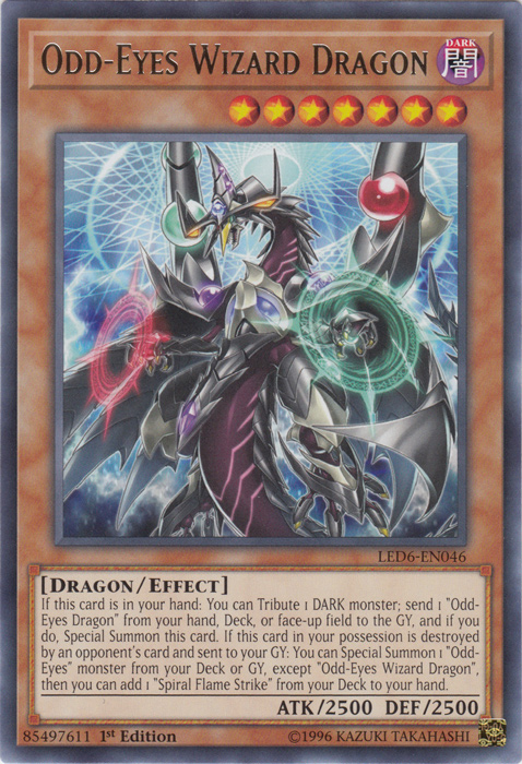 Odd-Eyes Wizard Dragon [LED6-EN046] Rare 