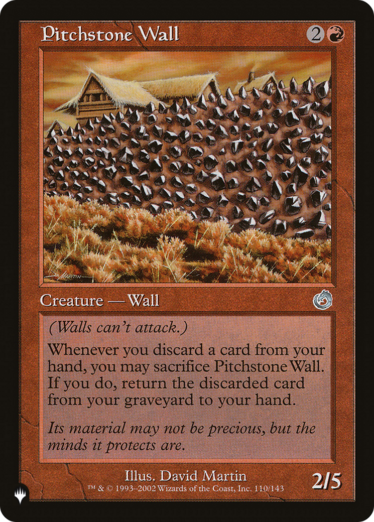 Pitchstone Wall [The List Reprints] 