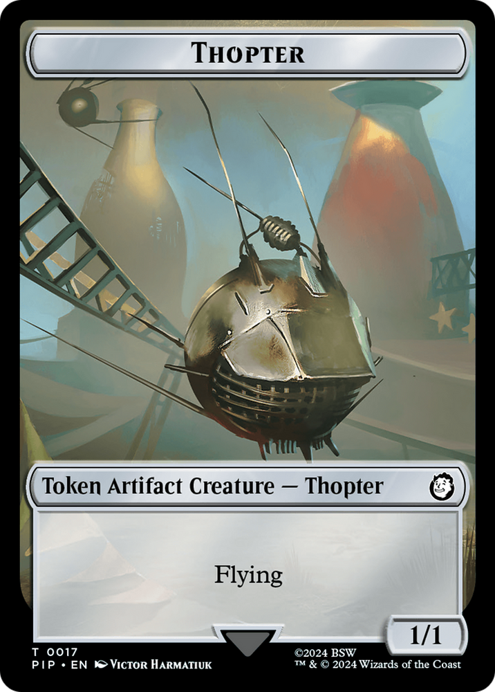 Treasure (0019) // Thopter Double-Sided Token [Fallout Tokens] 