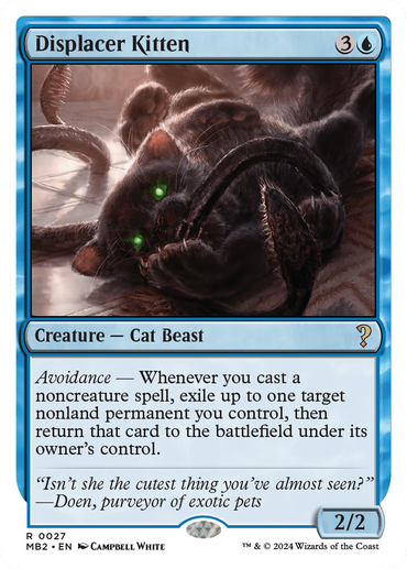 Displacer Kitten (White Border) [Mystery Booster 2] 