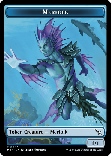 Detective // ​​Merfolk Double-Sided Token [Murders at Karlov Manor Tokens] 