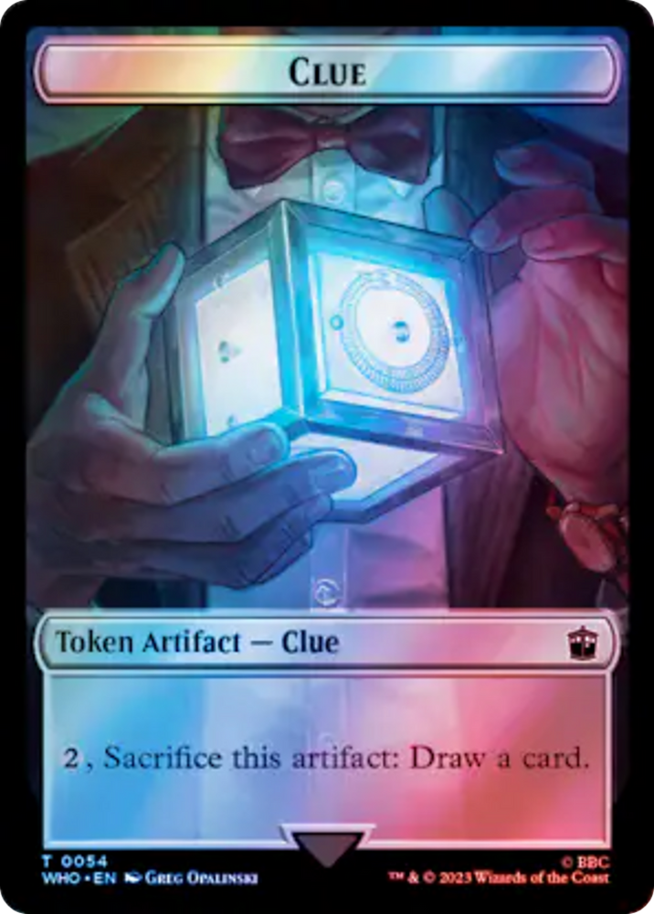 Alien Angel // Clue (0053) Double-Sided Token (Surge Foil) [Doctor Who Tokens] 