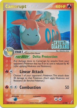 Camerupt (3/100) (Stamped) [EX: Crystal Guardians] 