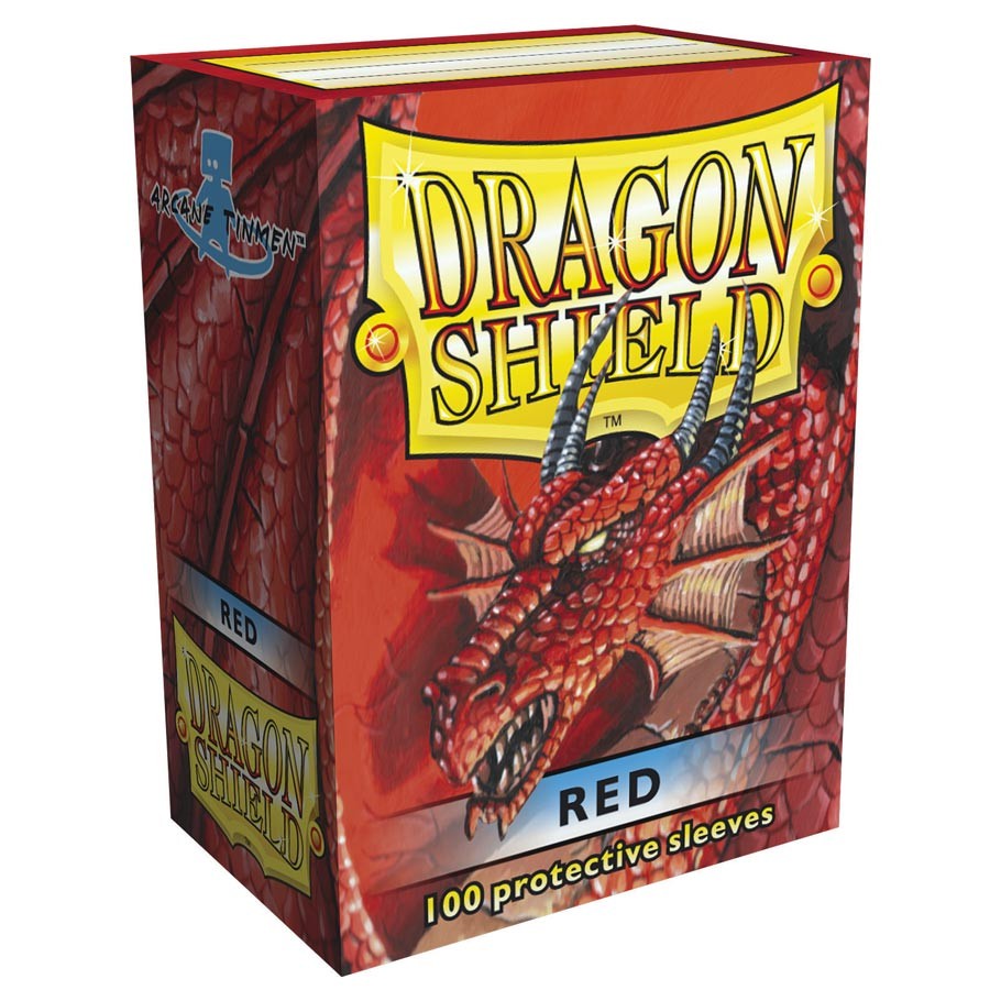 Dragon Shield: Standard 100ct Sleeves - Red (Classic) (Older Box Art) 