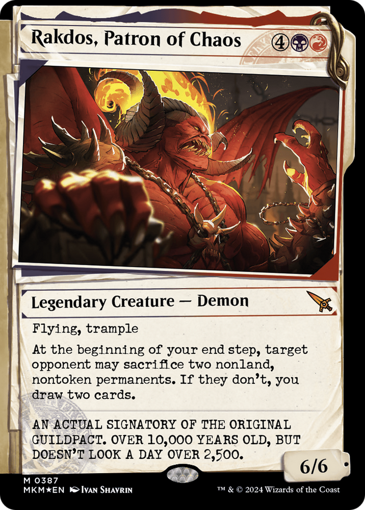 Rakdos, Patron of Chaos (Showcase) (Invisible Ink) [Murders at Karlov Manor] 