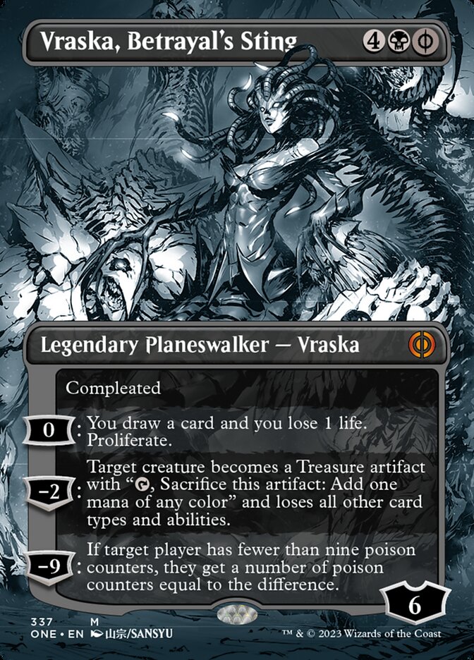 Vraska, Betrayal's Sting (Borderless Manga) [Phyrexia: All Will Be One] 