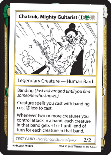 Chatzuk, Mighty Guitarist [Mystery Booster 2 Playtest Cards] 