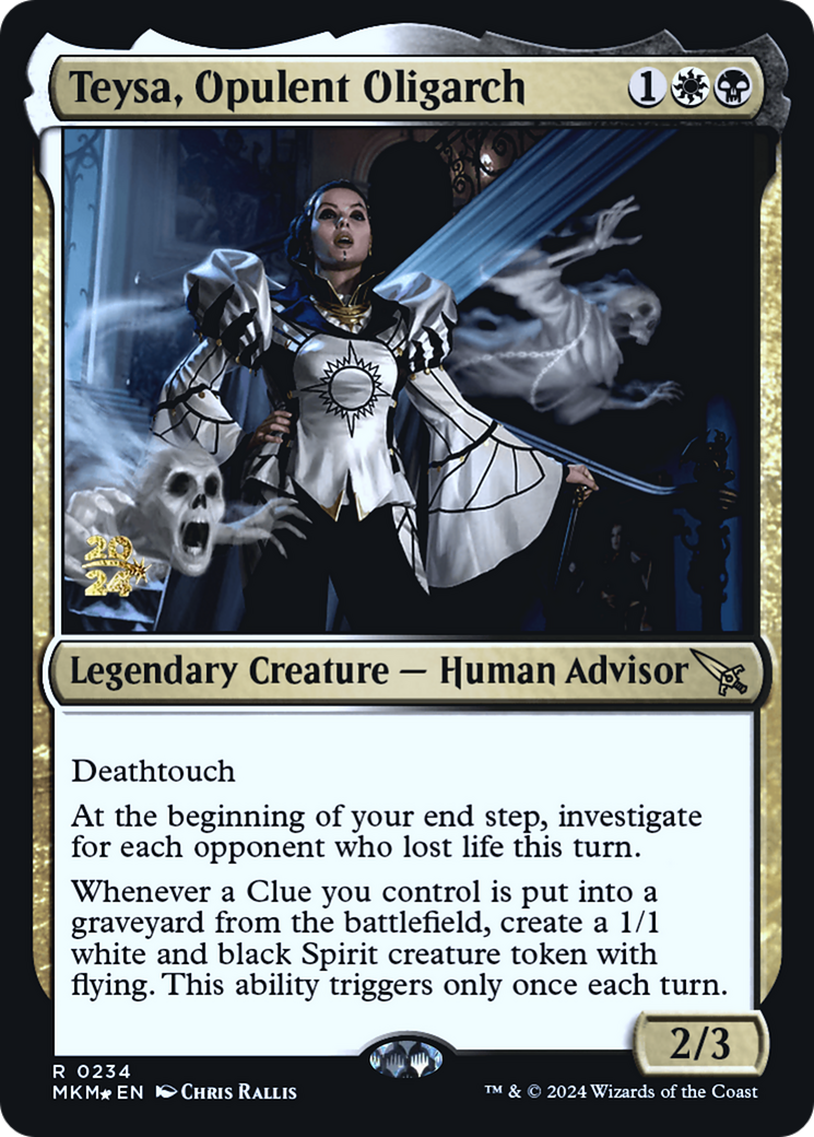 Teysa, Opulent Oligarch [Murders at Karlov Manor Prerelease Promos] 