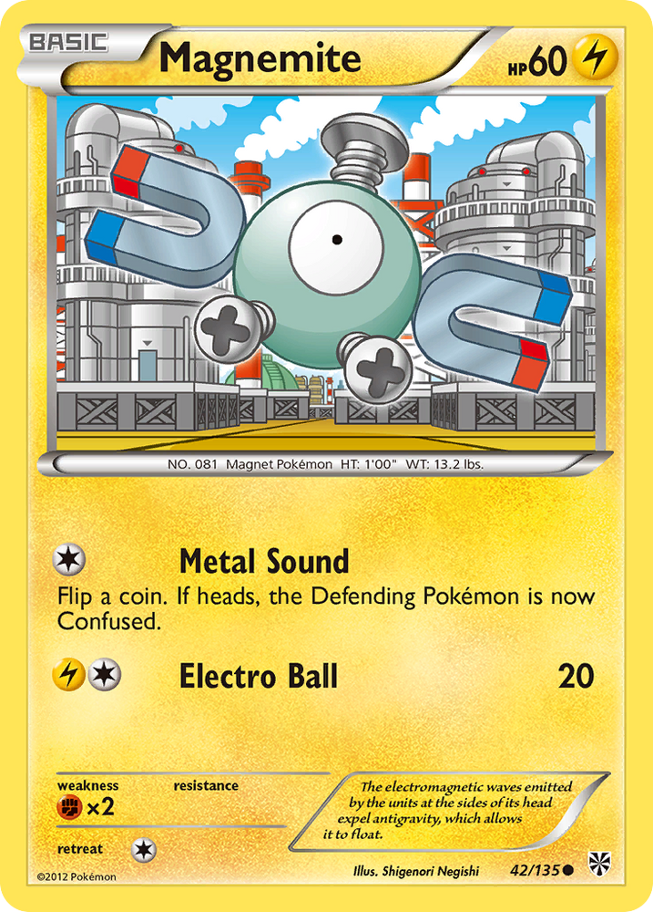 Magnemite (42/135) [Black &amp; White: Plasma Storm] 