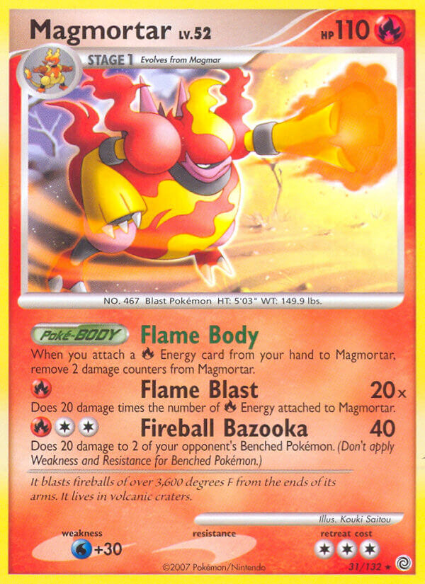Magmortar (31/132) (Theme Deck Exclusive) [Diamond &amp; Pearl: Secret Wonders] 