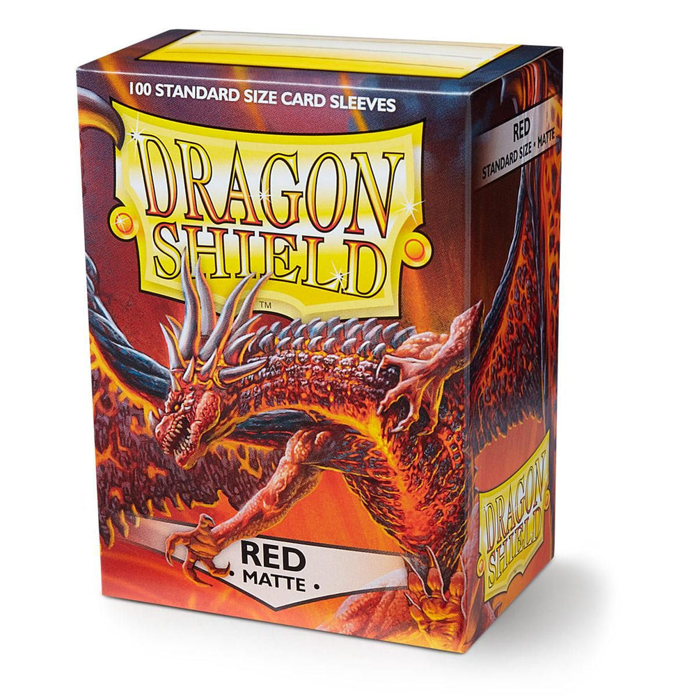 Dragon Shield: Standard 100ct Sleeves - Red (Matte) 