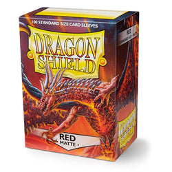 Dragon Shield: Standard 100ct Sleeves - Red (Matte) 