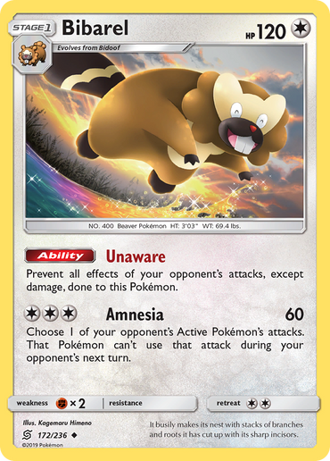 Bibarel (172/236) [Sun &amp; Moon: Unified Minds] 