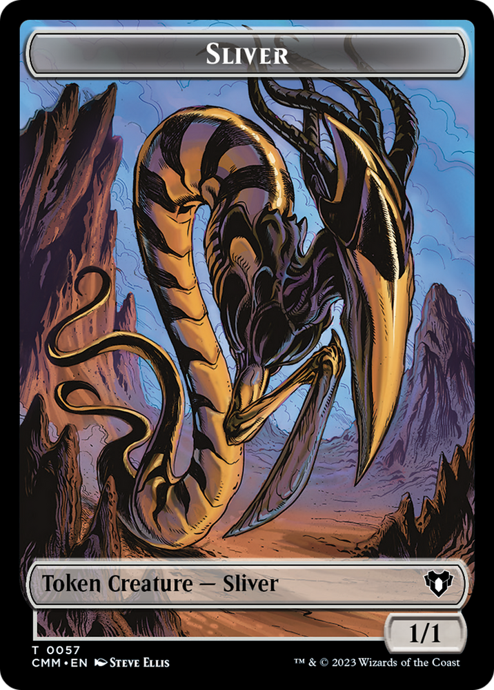 Copy (54) // Sliver Double-Sided Token [Commander Masters Tokens] 