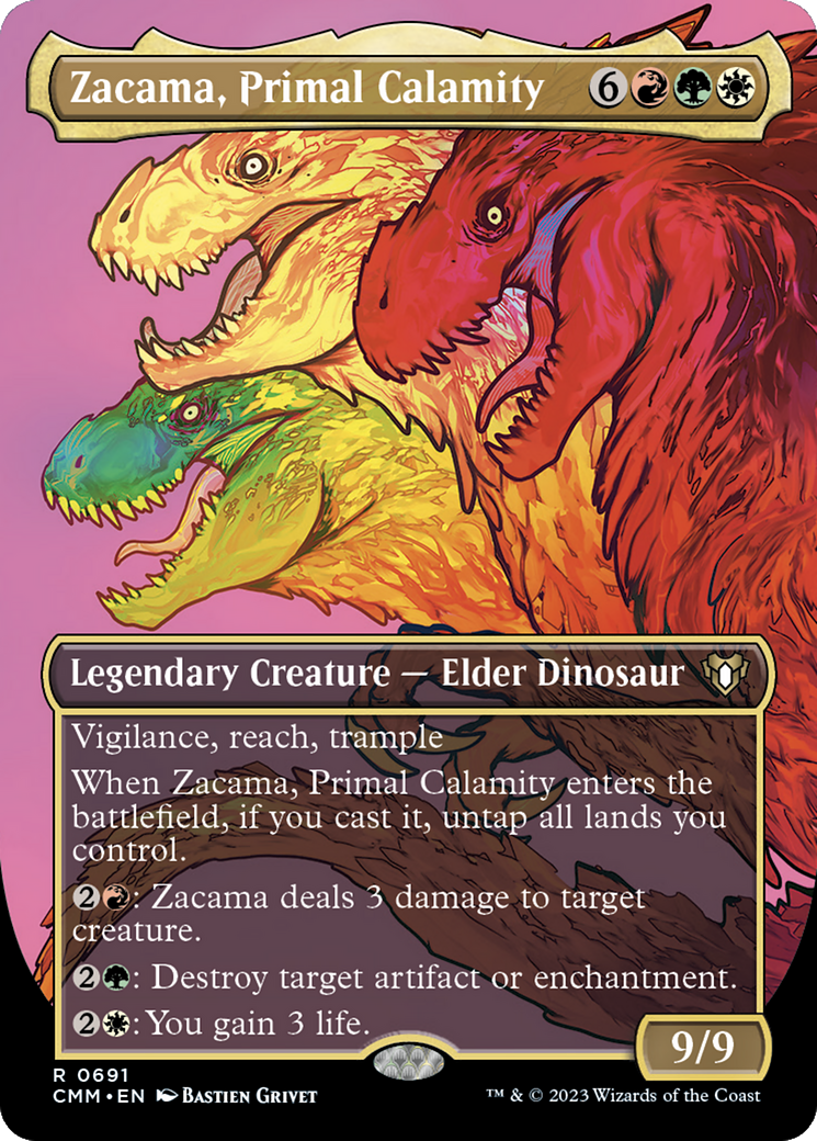 Zacama, Primal Calamity (Borderless Profile) [Commander Masters] 