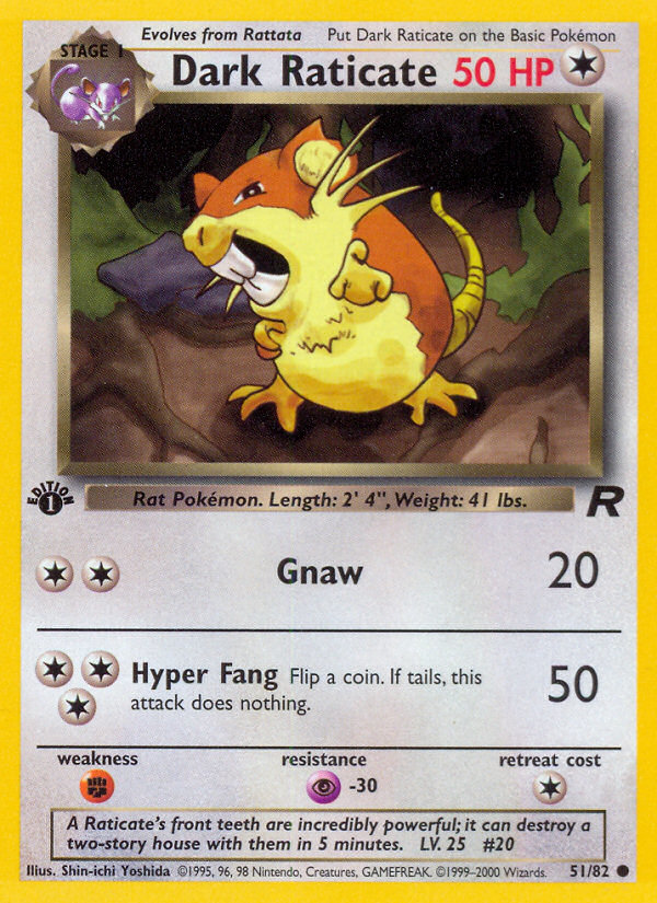 Dark Raticate (51/82) [Team Rocket 1st Edition] 