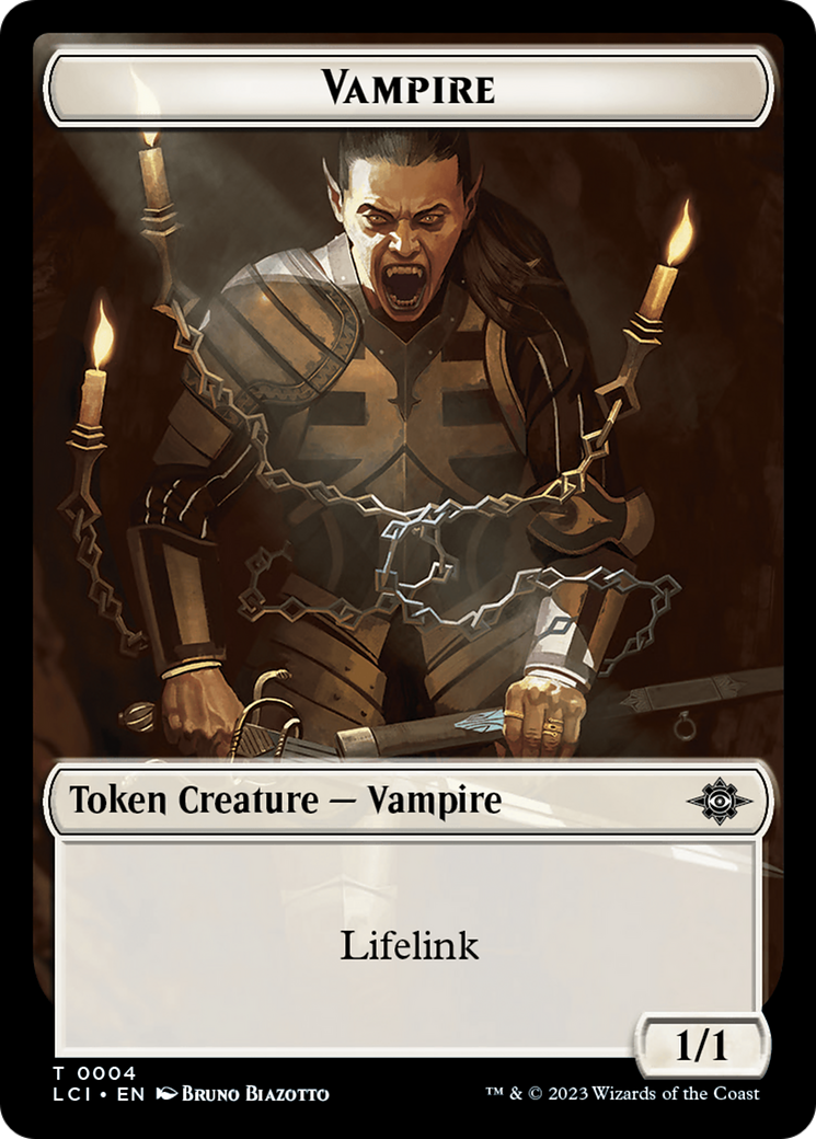 Vampire (0004) // Vampire Demon Double-Sided Token [The Lost Caverns of Ixalan Commander Tokens] 