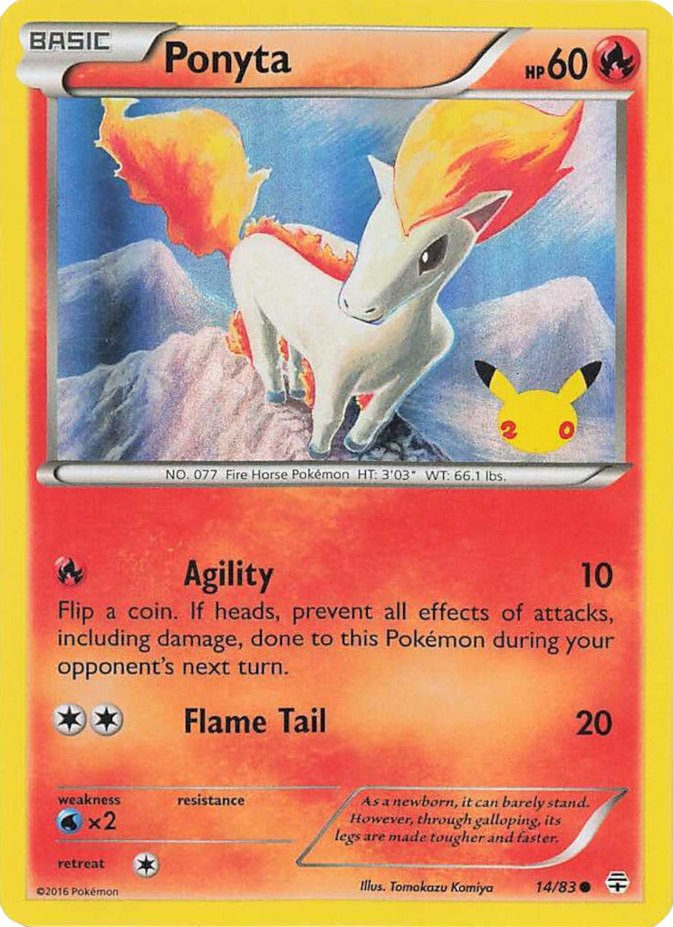 Ponyta (14/83) (20th Anniversary Stamp) [XY: Generations] 