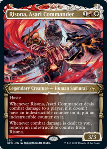 Risona, Asari Commander (Showcase Samurai) [Kamigawa: Neon Dynasty] 