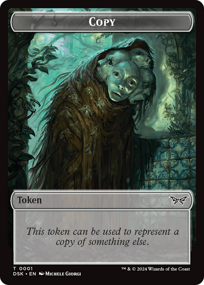 Horror // Copy Double-Sided Token [Duskmourn: House of Horror Tokens] 